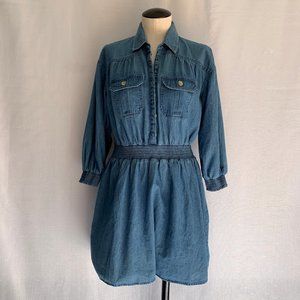 New AMERICAN EAGLE OUTFITTERS Smocked Waist/Sleeves Dress